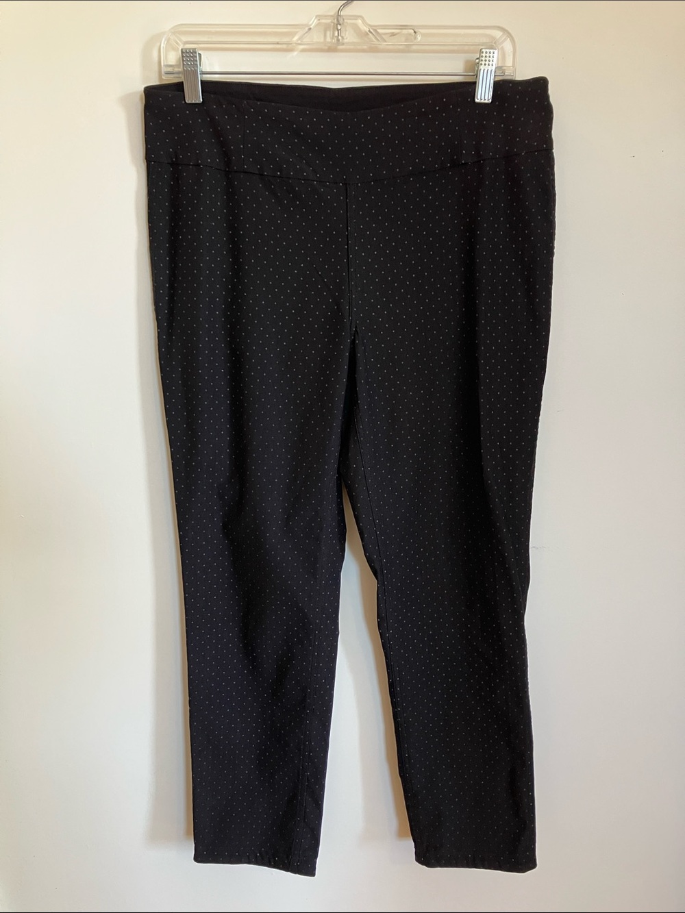 Counterparts Black Ankle Pants with White Dot Print - reversible!